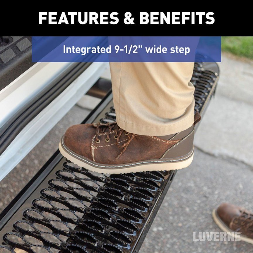 thumbnail image 2 of Rear Bumper Step Bracket & Reflector Set For 2015-2024 Ford Transit – No Sensor Holes, Black 2 of 6